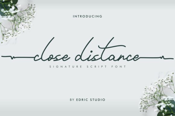 Close Distance: A Handwritten Font for Elegant Web Design
