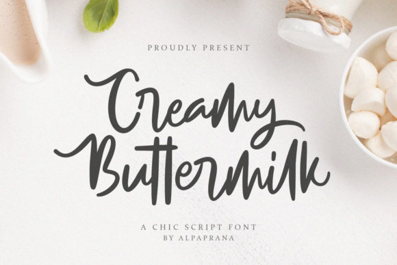Creamy Buttermilk: A Handwritten Font for Creative Makers