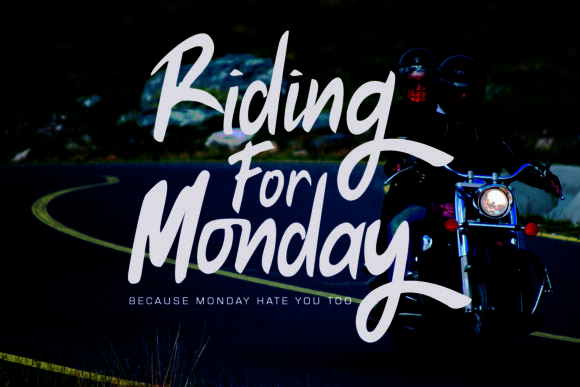Elevate Your Craft with Riding for Monday Font