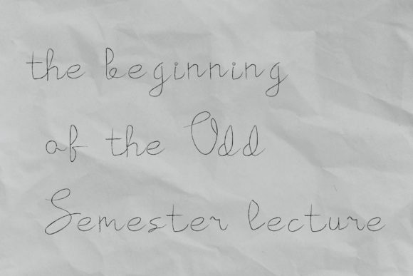 Enhancing Web Design with The Beginning of the Odd Semester Font