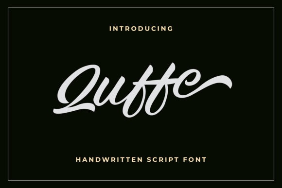 Transform Your Brand with the Elegant Quffe Font