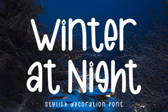 Winter at Night: A Handwritten Font for Engaging Visuals